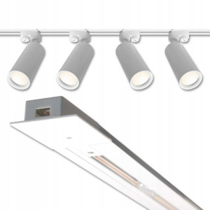 4x Reflektor Lampa Led Szynoprzewód Wpuszczany 2m
