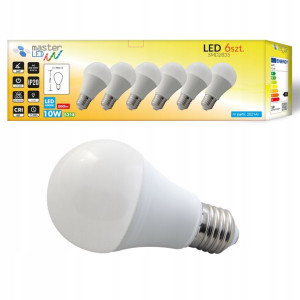 Zestaw 6x Żarówka LED E27 1000lm 10W kula A60 230V