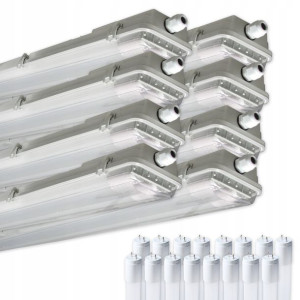 8x Oprawa hermetyczna 120 cm + 16x Świetlówka LED