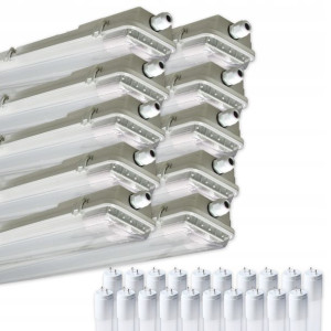 Oprawa hermetyczna 120 x10 + Świetlówka LED T8 x20