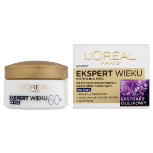 Ekspert Wieku 60+ przeciwzmarszczkowy krem odbudowujący na noc 50ml