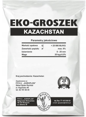EKOGROSZEK KAZACHSTAN  ok 26 000 MJ/kg workowany 25kg