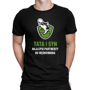 Tata i syn najlepsi partnerzy do wędkowania koszulka prezent dla wędkarza