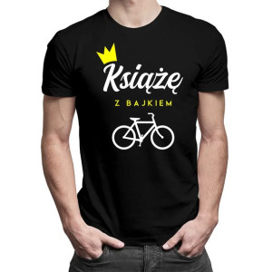Książę z bajkiem zabawna koszulka na prezent dla rowerzysty rower