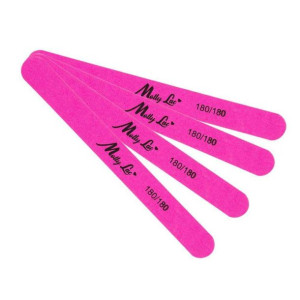 Zestaw 50 sztuk Pilników do paznokci slim prostych 180/180 neon pink organi