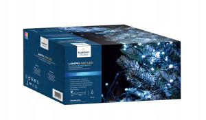 Lampki Choinkowe 400led Ip44 Biały Zimny+gniazdo