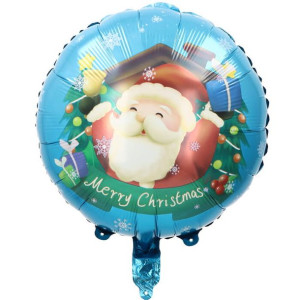 Balon 18" Mikołaj Merry Christmas Niebieski