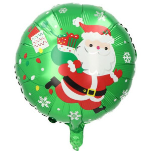 Balon 18" Mikołaj Prezenty Zielony