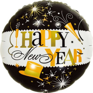 Balon 18" Happy New Year Sylwester