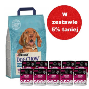 PURINA Dog Chow Puppy Lamb 2,5kg + Mr.BIG Junior kawałki w sosie z cielęcin