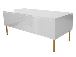 Biały STOLIK KAWOWY do pokoju Exito ŁAWA 120 cm