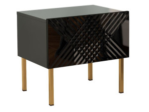 Czarny STOLIK nocny do pokoju Exito SZAFKA 50 cm