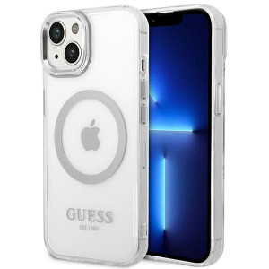 Etui Guess GUHMP14MHTRMS Apple iPhone 14 Plus srebrny/silver hard case Meta