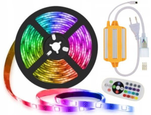 Zestaw Taśma Led 5050 Rgb 10m + Zasilacz + Pilot