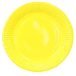 Talerzyki Papierowe Żółte 18cm 6szt