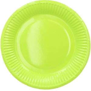 Talerzyki Papierowe Zielone 18cm 6szt