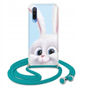 Etui Crossbody Do XIAOMI MI 9 Turkus Sznurek Wzory