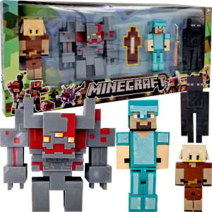 Minecraft - zestaw ruchomych figurek + akcesoria