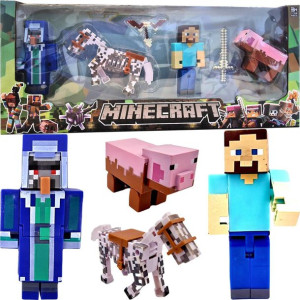 Minecraft - zestaw ruchomych figurek + akcesoria