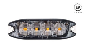 Lampa błyskowa płaska 4x3w led r65 r10 12/24v ip67