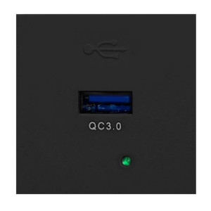 NOEN USBQ, port modułowy 45x45mm z ładowarką USB quick charge 3A/5V  2A/9V