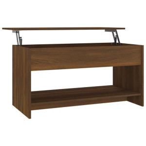 Stolik kawowy, brązowy dąb 102x50x52,5, materiał drewnopochodny