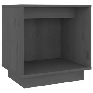 Szafki nocne, 2 szt., szare, 40x30x40 cm, lite drewno sosnowe