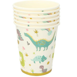Kubeczki Papierowe Dino 220ml 6szt