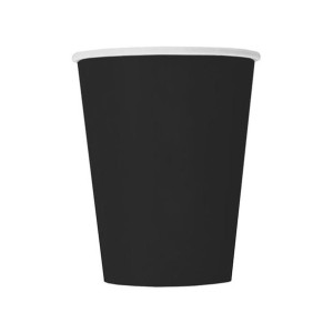 Kubeczki Papierowe Czarne 220ml 6szt