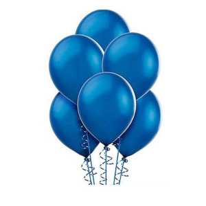 Balony Metaliczne Perłowe Niebieskie 50szt
