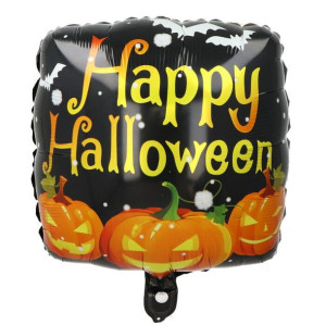Balon 18" Happy Halloween Czarny Dynia
