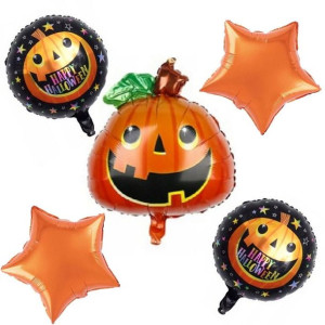Balony Zestaw Happy Halloween Dynia 5szt