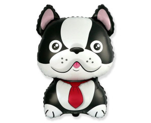 Balon Hiszpański 14" Pies Bulldog Czarny
