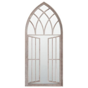 Lustro ogrodowe, piaskowe, 100x45 cm, żelazne