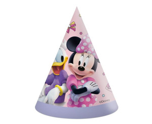Czapeczki Urodzinowe Papierowe Minnie Junior 6 Szt