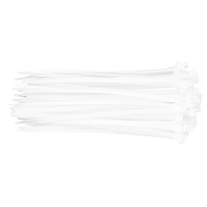 Opaski zaciskowe 4.8 x 200 mm, 75 szt., białe