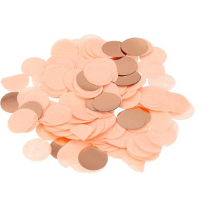 Konfetti Kółka Gold Rose Pomarańcz 50gr 1,5cm
