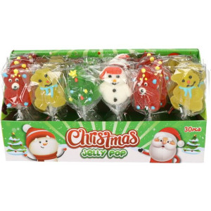 Lizak Żelowy Świąteczny Jelly Pop Christmas 30szt (18g)