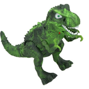 Zielony Dinozaur Chodzący Światło,dżwięk 26cm
