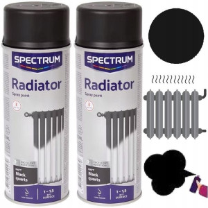 Farba Do Grzejnika Kaloryferów Spray Matowa Czarna