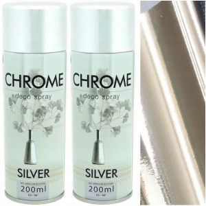 Srebrna Chromowa Farba Spray Srebrny Chrom 200 Ml