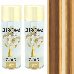Złota Chromowana Farba Lakier Spray Chrom 200 Ml