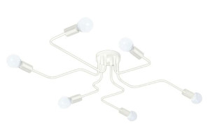 ZD74K Lampa sufitowa 6 ramion biała