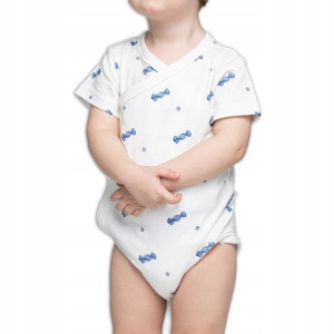 Body rozpinane krótki rękaw Blue Candy 6-9 m