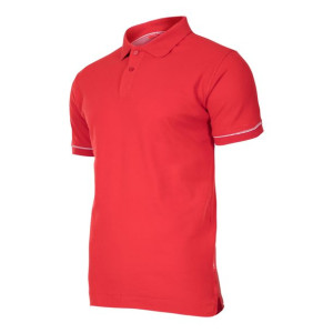 Koszulka polo, 220g/m2, czerwona, "l", ce, lahti