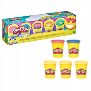 Play Doh F4715 Tuby 5-Pak Radosne kolory