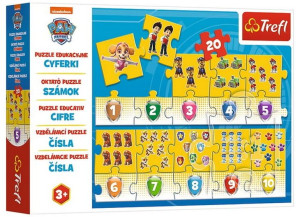 puzzle trefl 20 15578 Psi patrol cyferki. puzzle edukacyjne