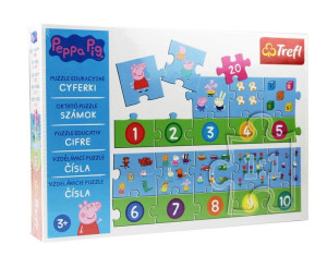 Puzzle trefl 20 15579 Puzzle edukacyjne Świnka Peppa