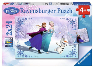 Puzzle 2x24 - Kraina Lodu Siostry - RAVENSBURGER