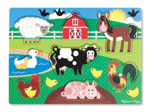 Melissa & Doug - Puzzle drewniane zwierzęta hodowlane